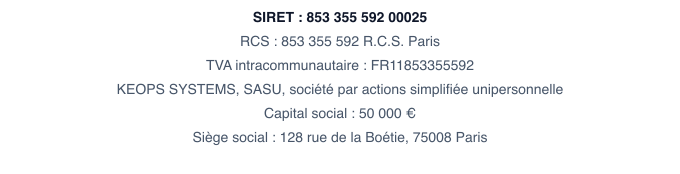 Informations éditeur du site
